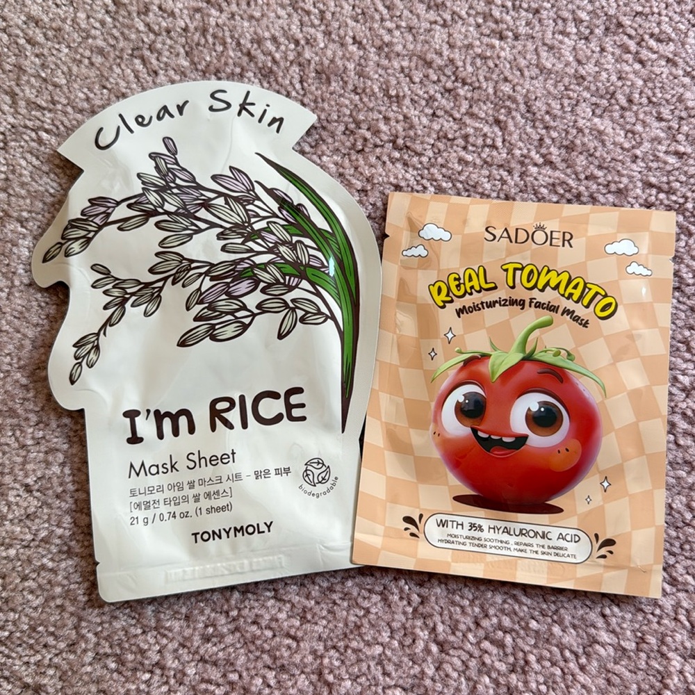 🔥10/$15 TonyMoly Skincare Mask I’m Rice and Sadoer Real Tomato Mask
